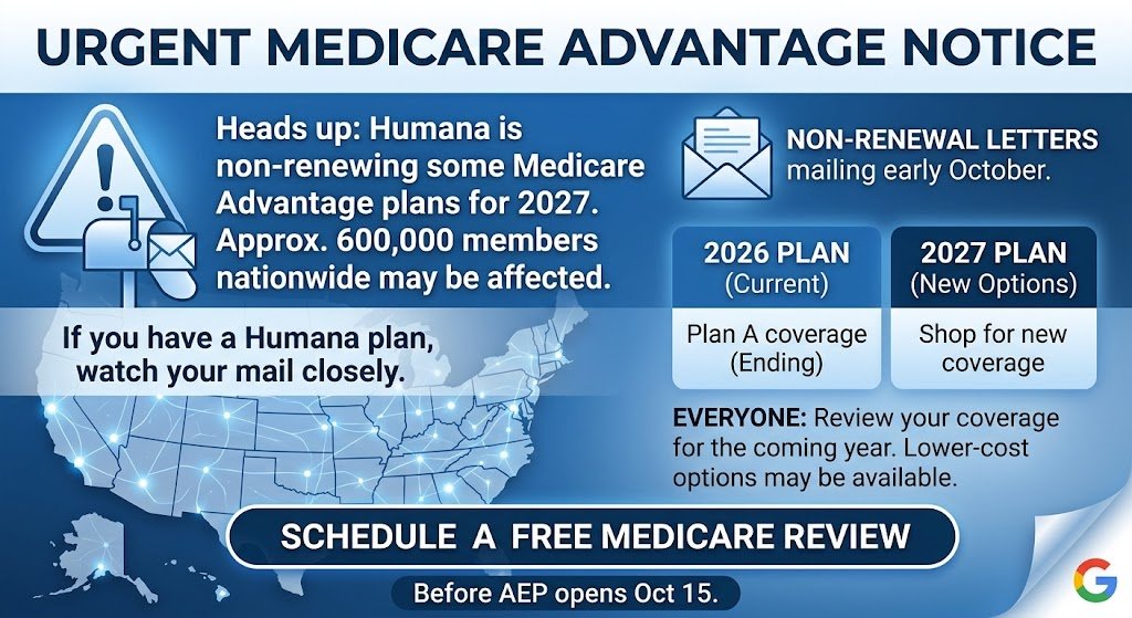 Humana dropping Medicare Advantage plans 2027 Carolina members reviewing options